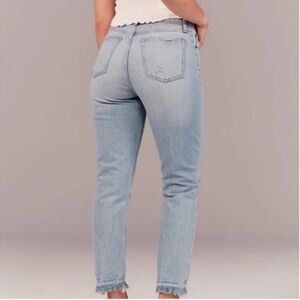 Abercrombie & Fitch Women's Light Blue High Rise Jeans
